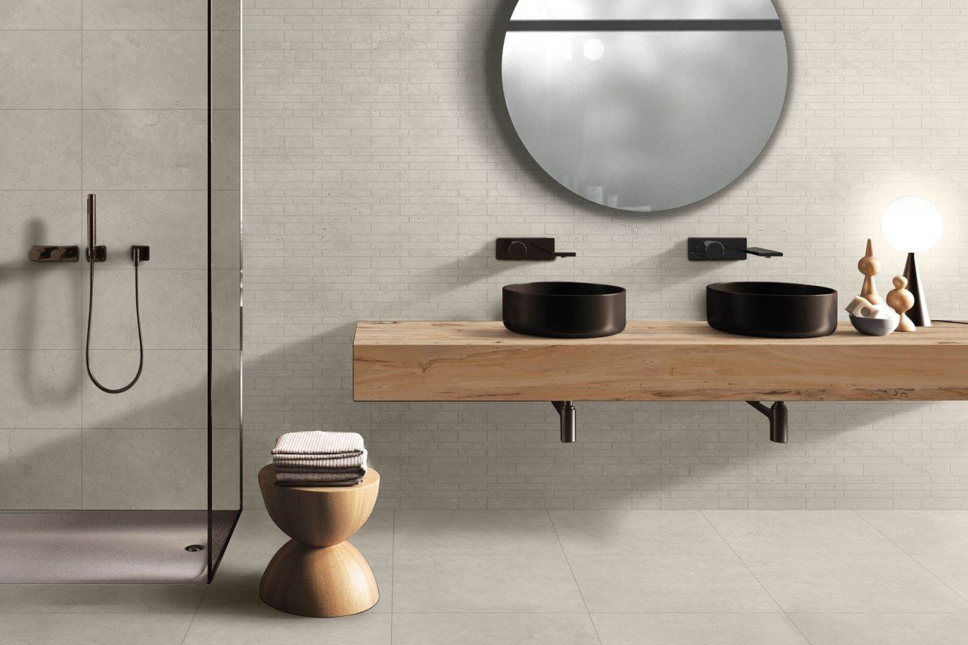 Transform your space with the versatility of stone-look porcelain tiles.