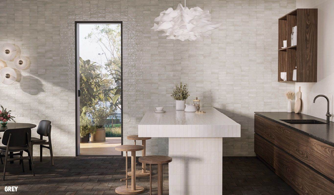 Poccola subway tiles' hue color enhances architectural interiors with beauty.