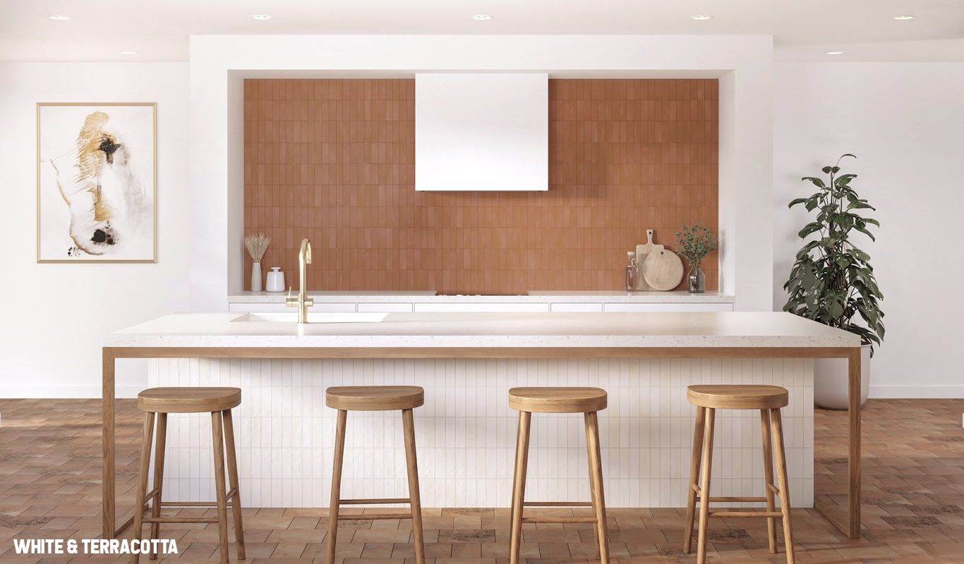 Architectural sophistication through Poccola subway tiles' gloss finish.