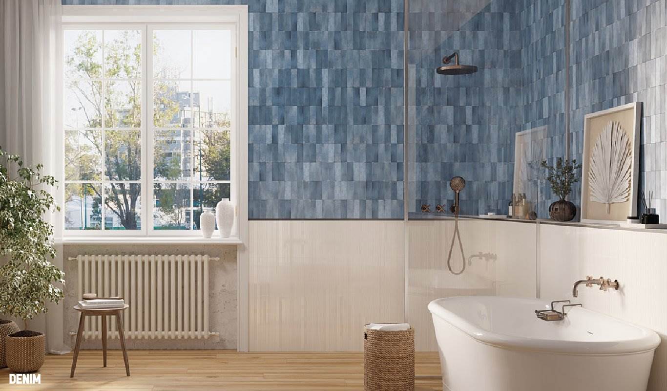 Poccola subway tiles create an architectural masterpiece with their hue color.
