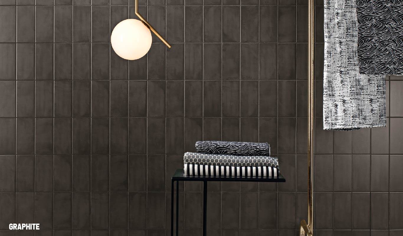 Geometric tile decor from Italy offers a blend of tradition and modernity.
