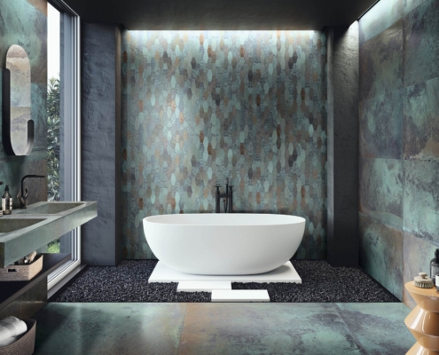 Trending Premium Bathroom Tile - Colourful Greenish blue