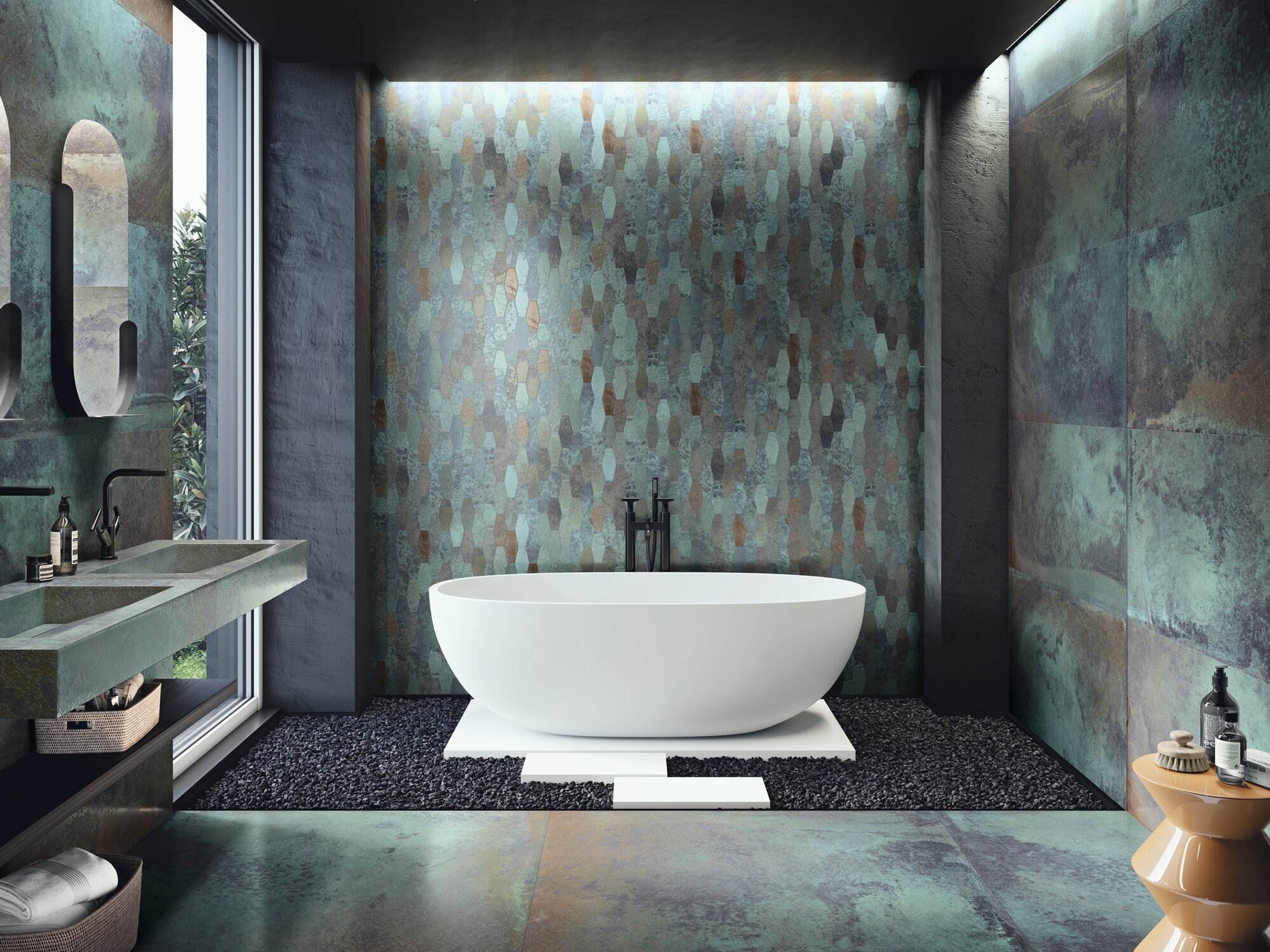Trending Premium Bathroom Tile - Colourful Greenish blue