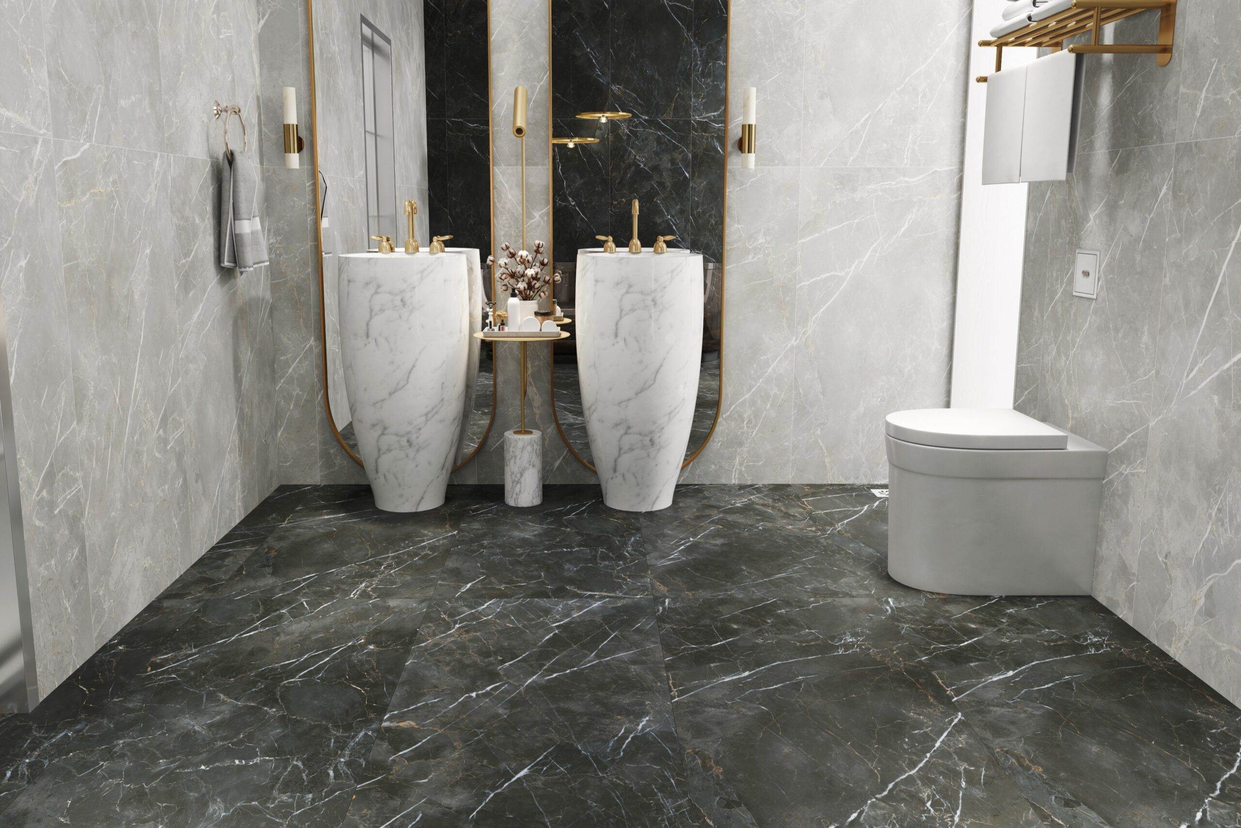 Atlas White Wall tile and floor tile big size 600x1200 in&out and polished tiles