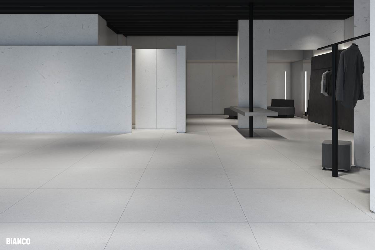 The Limestone stone look tile for indoor floor application