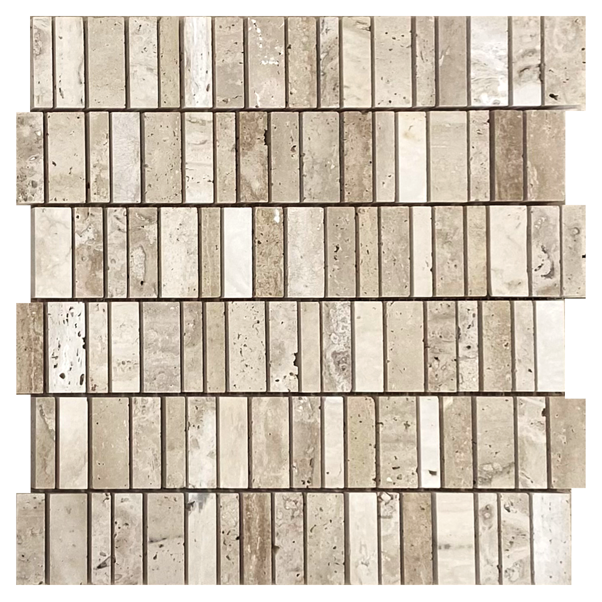 Cream Travertine Honed Montipellier Mosaic natural stone Show Tile