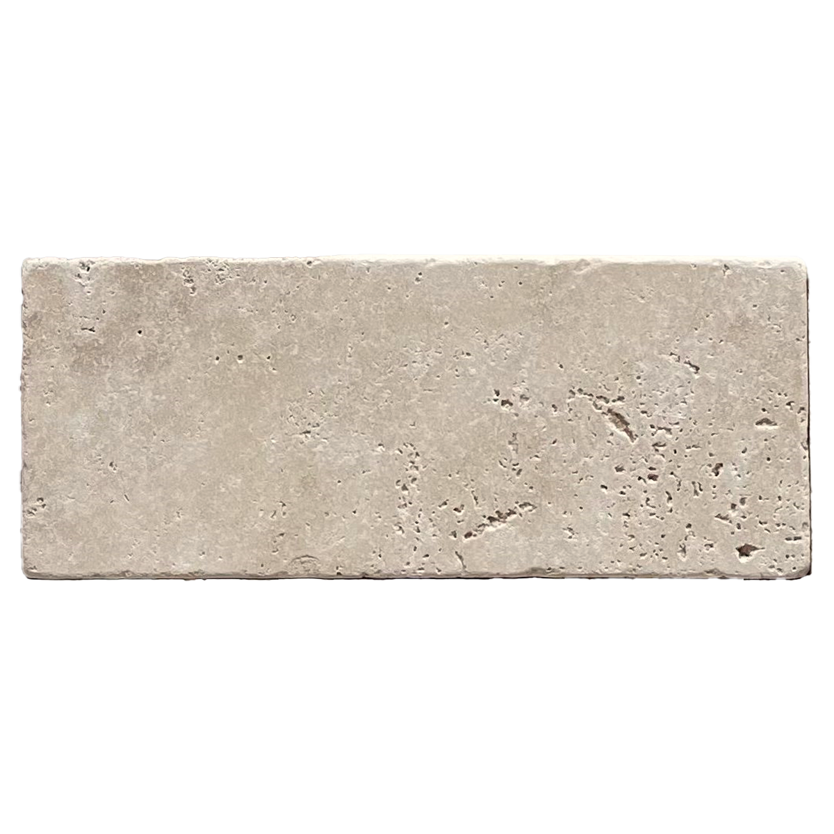 Crema Travertine Tumbled Subway 100x250x10