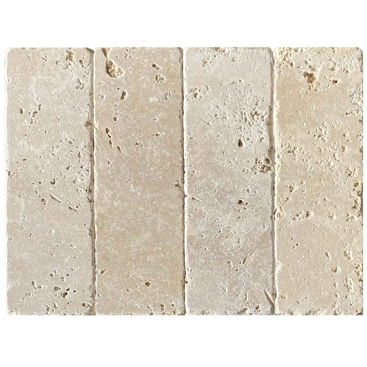 Crema Travertine Tumbled Subway 150×50