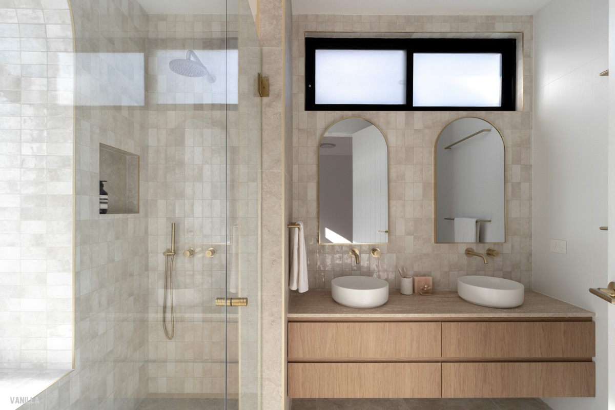 luxury bathroom tiles beige