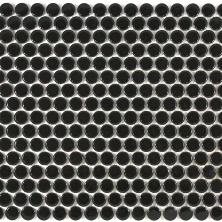 Penny Round 19mm Black Gloss