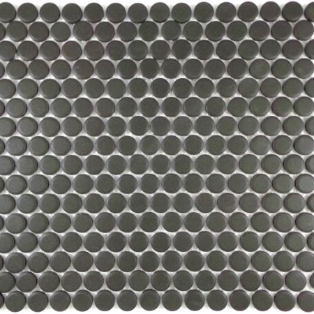 Penny Round 19mm Black Matt Full Bodied