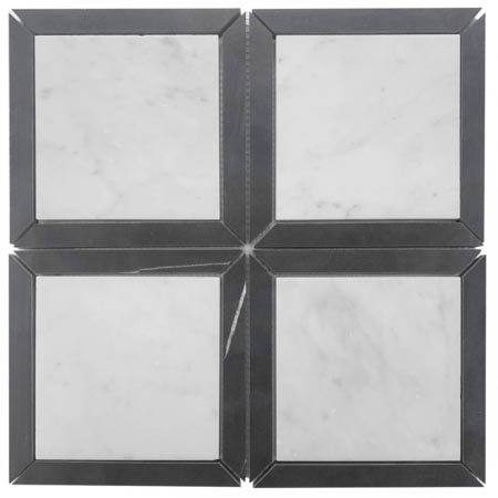 Nero Marquina Border & Carrara Square