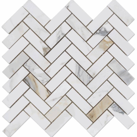 Calacatta Gold Herringbone Mosaic