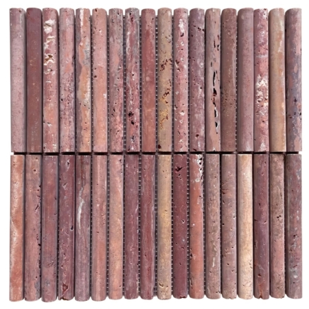 Flute Mini Bamboo Red Travertine