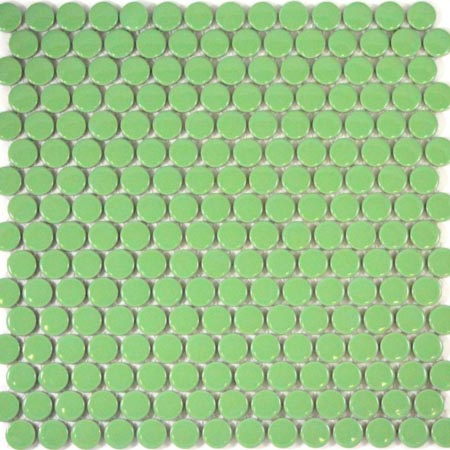 Penny Round 19mm Green Gloss