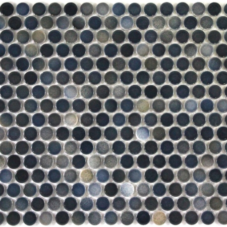 Penny Round 19mm Light Coal Mixed Gloss