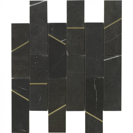 Brass Mix Brick Nero Marquina