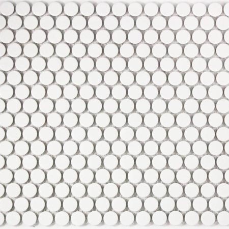 Penny Round 19mm White Gloss