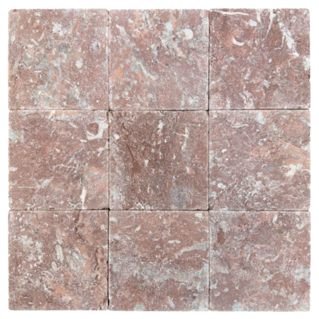 Square Tumbled Red Rose