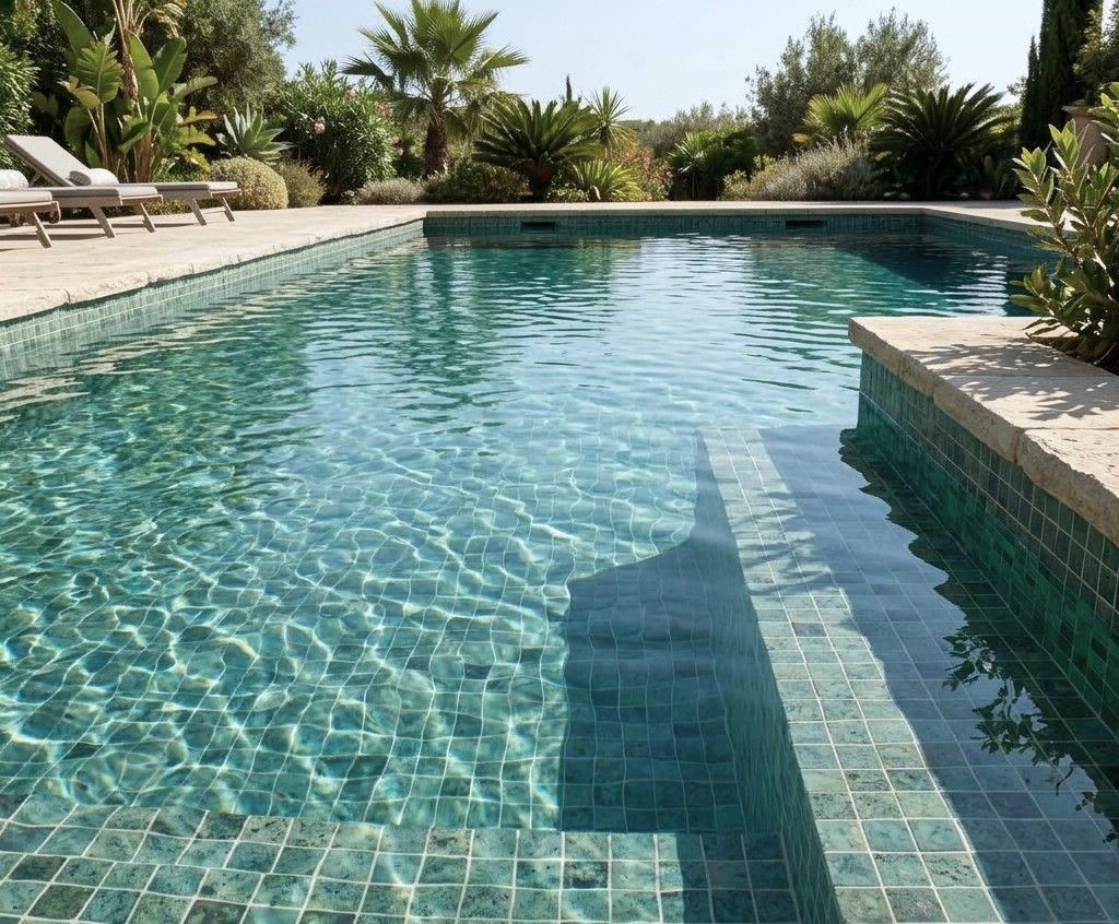 Spanish Bali Stone Mosaic Pool Tile - Matt Finish 50x50